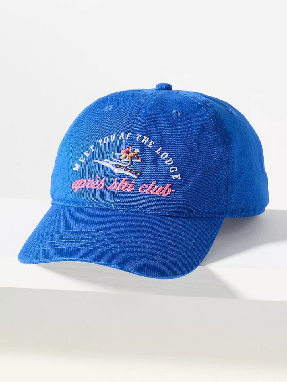 Anthropologie Royal Blue 'Après Ski Club' Embroidered Baseball Hat